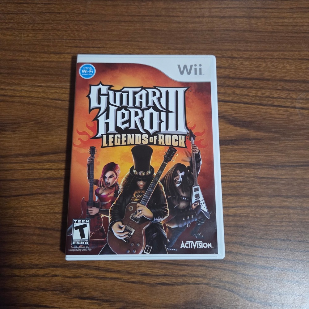 Guitar Hero III Legends of Rock Nintendo Wii Case and Manual Only No Disc